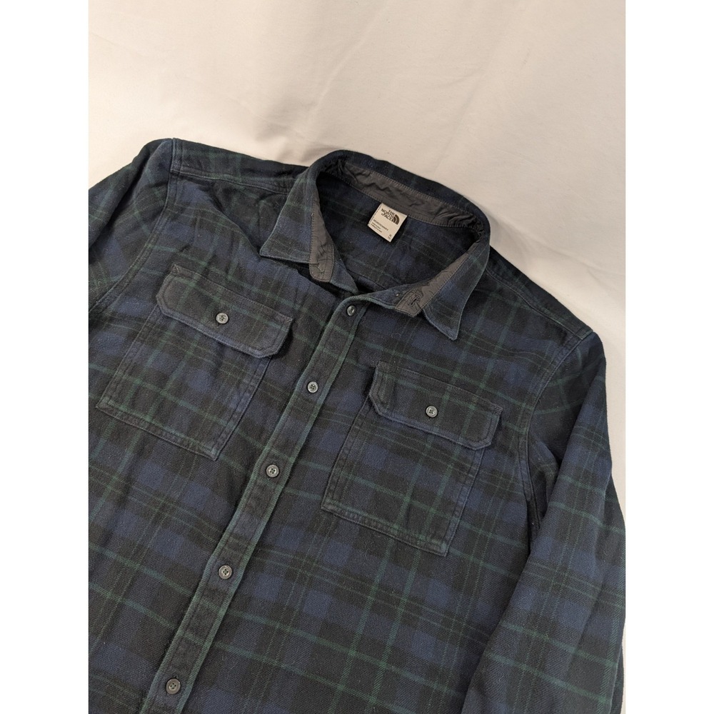 The North Face Flannel Shirt Mens XL Black Blue‎ Plaid Arroyo Hiking Outdoor